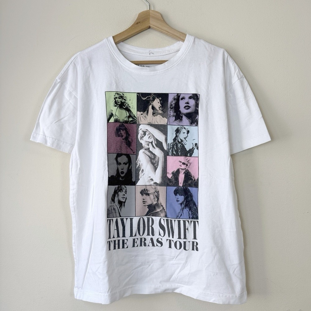 Taylor Swift The Eras Tour 2023 Tour Concert Music White Tee Shirt - Small